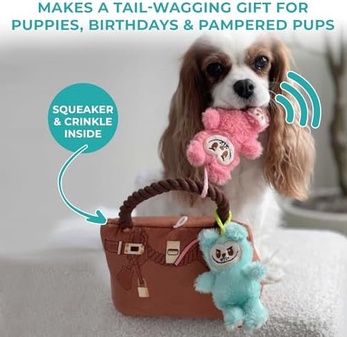 Haute Diggity Dog Labowwow Handbag Plush Dog Toy, Designer Parody Chew Toys - Image 6