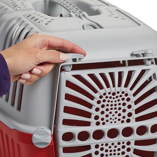 Midwest Homes Spree Travel Carrier, Small, Red - Dog & Cat Crate - Image 5