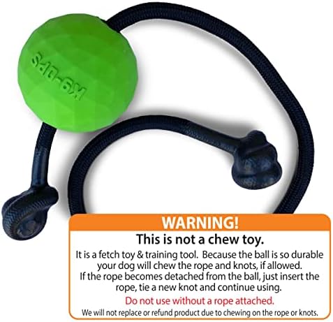 K9 Ops Dog Ball on a Rope Moki Tug Toy - Solid Rubber Fetch Training Reward - Large Dogs Tugs Durable Aggressive Chewers (Envy Green, MD/LG) - Image 2
