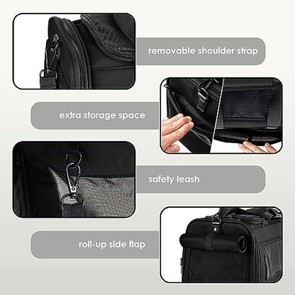 TSA Airline Approved PU Leather Luxury Pet Carrier - Size XS/S - for Small Dogs and Cats - Image 4