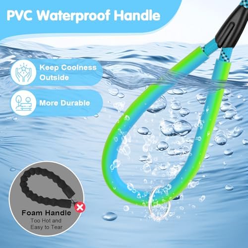 Dog Leash Heavy Duty 4/5/6ft XiaZ 2 Handles Dog Leashes for Medium Large Dogs 1/2 Inch 1000lb Strength Reflective PVC Waterproof-Handles Metal Hook Dual-Handle Rope Leash Nighttime Safety - Image 2