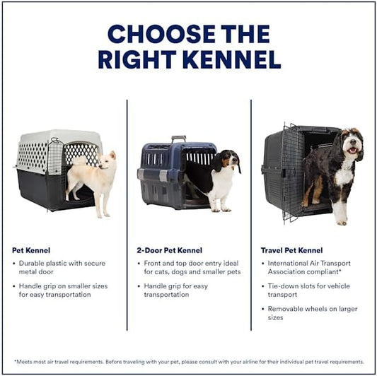 EveryYay by Petco Portable Plastic Pet Kennel 28" L X 21" W X 21" H Grey