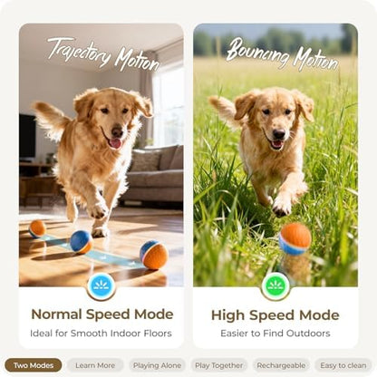 Interactive Dog Toys: Shaky Dog Ball with LED Lights, Automatic Moving Dog Toys for Aggressive Chewers, Dog Toys for Large Dogs, Vibrating Dog Toy Balls for Large Breed - (3.74 in Diameter) - Image 2