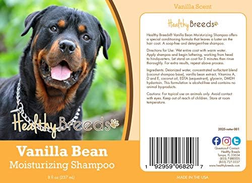 Healthy Breeds Rottweiler Vanilla Bean Moisturizing Shampoo 8 oz - Image 2