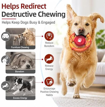 Pamlulu Tough Dog Toys for Aggressive Chewers, Indestructible Dog Toy for Large Dogs, Nylon Chew Toys for Medium Large Breed, Interactive Dog Toys to Keep Them Busy, Dog Birthday - Image 6