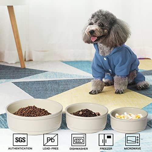 Sweejar Ceramic Dog Bowls, Dog Food Dish for Small Dogs and Cat, Heavy Duty Porcelain Pet Bowl for Canned Food and Water 17 Fl Oz（White） - Image 2