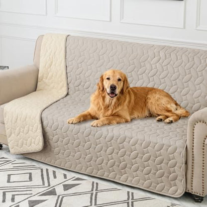 Ameritex Waterproof Pet Bed Cover Anti-Slip Dog Bed Blanket for Sofa and Furniture Waterproof New Pattern Design (Khaki, 82x82 Inch (Pack of 1)) by Ameritex