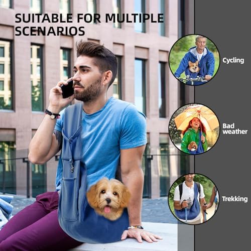 Dog and Cats Carrier Sling, Puppy Small Pet Carrier with Storage Pocket - Image 2