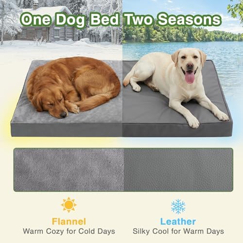 Waterproof Outdoor Dog Bed Large Sized, Washable Crate Pad 35" Orthopedic - Image 5