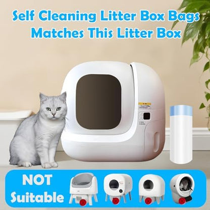 Cat Litter Bags 60 Count, 21.65"X11.8",Self-Cleaning Cat Litter Box Liners Bags Waste Bags for Pet Poop,Thick Heavy Duty Drawstring Replacement Cat Litter Liners,Tear-Resistant - Image 3