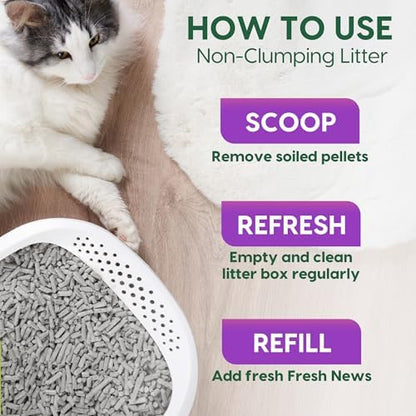 Fresh News Multi-Cat Pellet Non-Clumping Paper Cat Litter, 25 Pound - Image 6