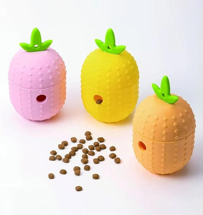 Cat Dog Slow Feeder Set Lucky Clover Lick Mat & Pineapple Puzzle Toy Food Grade Silicone Easy to Clean Anti-Slip Base Pet Accessories (Puzzle Toy-5 2pcs)