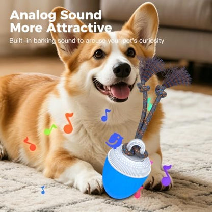 Interactive Dog Ball Toy for Medium & Large Dogs, Automatic Moving Dog Toy with Bird Sounds and Rope, USB Rechargeable Smart Ball with Fast & Slow Modes, 500mAh Dog Enrichment Toy - Image 4