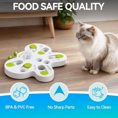 ALL FOR PAWS Interactive Cat Puzzle Feeder – Butterfly Shape Slow Feeder & Treat Dispenser – Enrichment Toy for Kittens & Indoor Cats - Image 5