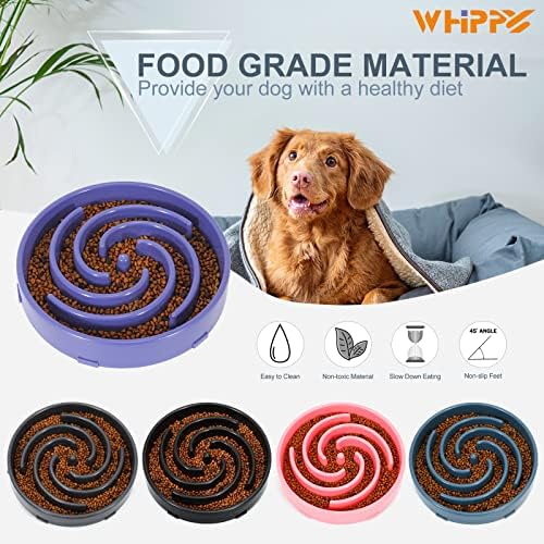 Slow Feeder Large Dog Bowls for Large Medium Dog Non Slip Maze Puzzle Bowl Pet Slower Food Feeding Dishes Interactive Bloat Stop Dog Bowl Preventing Choking Healthy Dog Bowl, Lavender - Image 7
