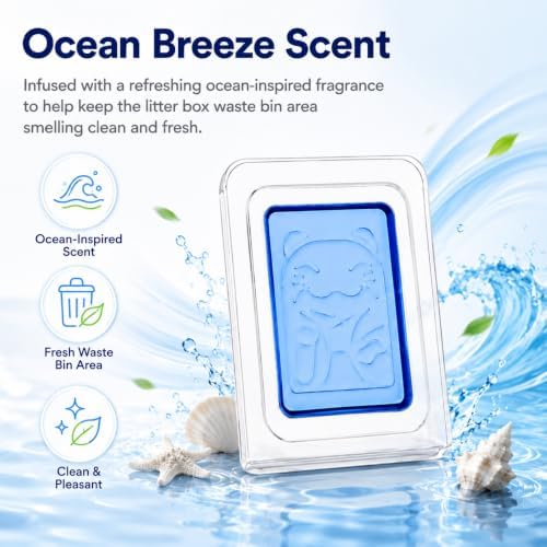 18 PCS Cat Litter Deodorizer Compatible with HHOLOVE self cleaning litter box Odor Control, Traditional Cat Litter Box Odor Eliminator, Ocean Scent - Image 5