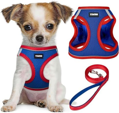 No Pull Dog Puppy Harness and Leash Set Reflective Mesh Vest Small by YIMEIS