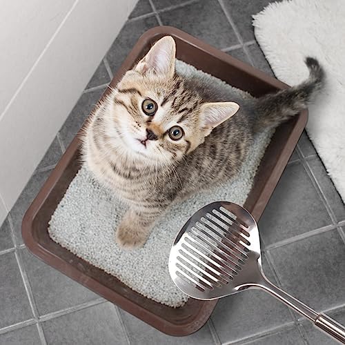 2pcs Cat Litter Scoop, Stainless Steel Litter Scoop Long Handle Durable Cat Mesh Shovel (Sliver) - Image 7