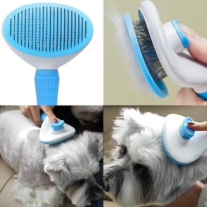 8PCS Dog Bath Supplies Set，Dog Washing Gloves，Shampoo Brush, Bath Supplies Set，Shedding Slicker Brush，Complete Pet Grooming Kit for Dog&Cat and Small Animal Grooming(8PCS-Bath-Blue) - Image 4