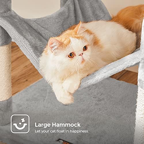 Feandrea Cat Tree, 73.2-Inch Cat Tower, Multi-Level Condo, Light Gray - Image 5