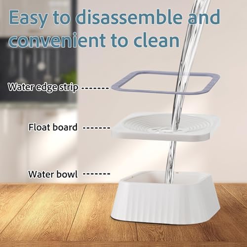 Dog Water Bowl,No Spill Water Bowl for Dogs 45oz Large Capacity,Safety Foam in the Dog Bowl, No Spill Bowl for Elevated Design Mess Proof is Easy to Clean, is Suitable for All Pets - Image 4