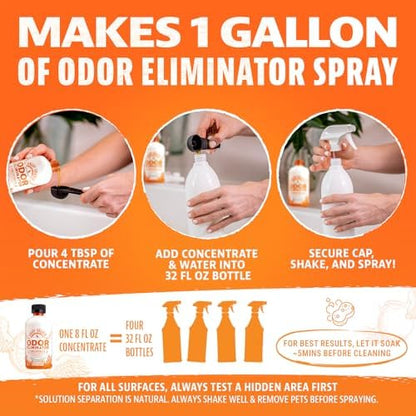 Angry Orange Pet Odor Eliminator Concentrate for Cat Urine and Smells - Fresh Scent - 8 oz (Makes 128 oz of Cleaner) - Image 3