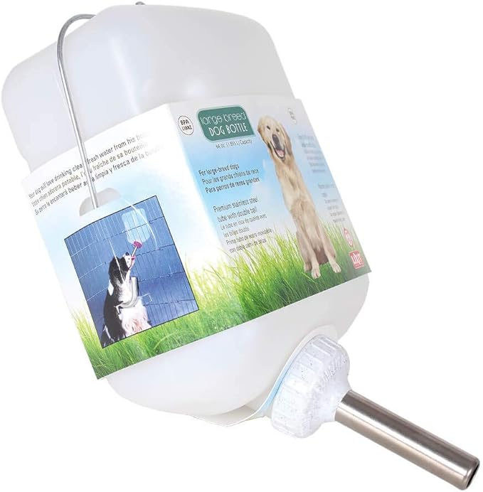 Lixit® Wide Mouth Water Bottles for Large Dogs (White, 64 Ounce)