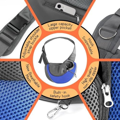 YUDODO Pet Sling Carrier for 10-15 lbs Small Dogs Puppy Crossbody Carrier - Image 4