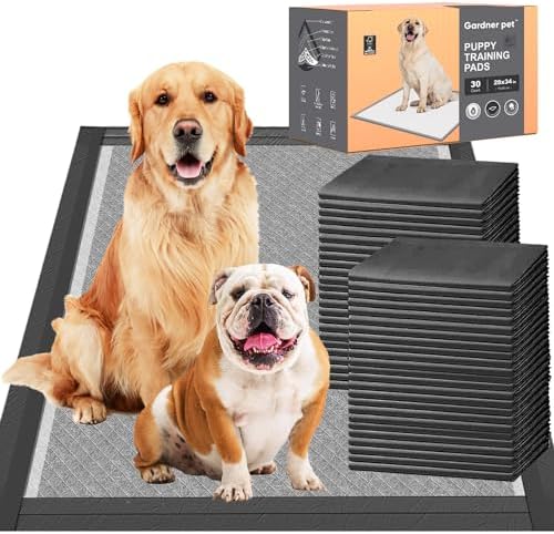 Charcoal Puppy Pads, XXL 28"x37", All Edge-Wrapped, Odor-Control Thick Pad by GardnerPet
