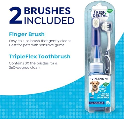 Naturel Promise Fresh Dental Toothbrush and Toothpaste Kit for Dogs, Teeth Cleaning Kit for Plaque & Tartar Removal, Contains Finger Toothbrush, Breath Freshener, Dog Dental Care - Image 3