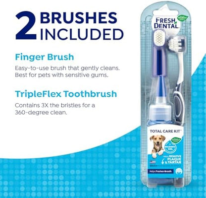 Naturel Promise Fresh Dental Toothbrush and Toothpaste Kit for Dogs, Teeth Cleaning Kit for Plaque & Tartar Removal, Contains Finger Toothbrush, Breath Freshener, Dog Dental Care - Image 3