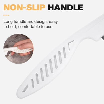 Pet Hair Comb, 2025 New Multifunctional Pet Grooming Brush Pet Hair Comb Tear Stain Removal, Fine-Tooth Stainless Grooming Massage Comb Stainless for Small Dogs Puppies
