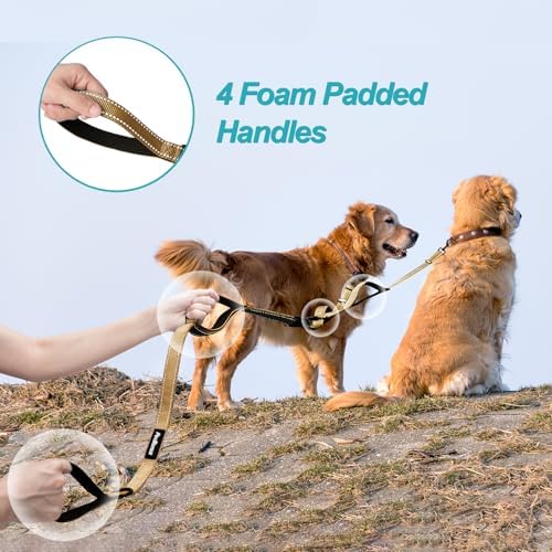 PetBonus Double Dog Leash, No Tangle Dual Leash, Walking Training Lead - Image 3