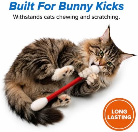 Glaciart One XXL Swabs Cat Toys with Catnip - 2 Pk | Durable for Chew, Cute Cat Toys Interactive Kitty for Boredom, Exercise, & Play | Filled w/Organic Catnip for Anxiety & as Digestive Aid - Image 6