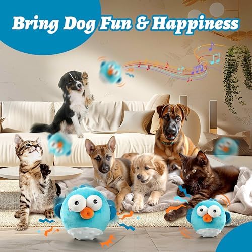 GUKCO Interactive Dog Toys, Moving Ball Toy with Jumping & Music (Puffer) - Image 3