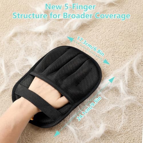 New Upgrade Pet Hair Removal Glove for Dogs & Cats, Electrostatic Reusable Magic Brush Removal Glove, Washable Pet Hair Remover Tool for Clothing, Sofa, Rug, Auto Interior - Image 2