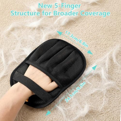 New Upgrade Pet Hair Removal Glove for Dogs & Cats, Electrostatic Reusable Magic Brush Removal Glove, Washable Pet Hair Remover Tool for Clothing, Sofa, Rug, Auto Interior - Image 2