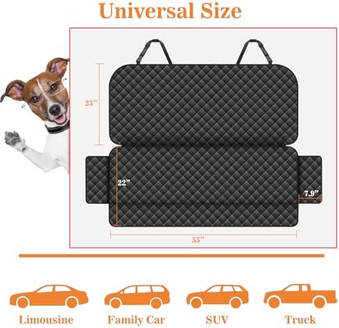 Meolsaek Dog Car Seat Cover Back Seat,Waterproof Nonslip Seat Protector - Image 5