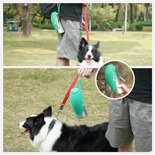 LumoLeaf Portable Dog Water Bottle 27 OZ, Stainless Steel Pet Travel Water Bottle Dispenser for Walking, Hiking and Outdoor, Portable Water Bowl for Large Dogs (Green) - Image 6