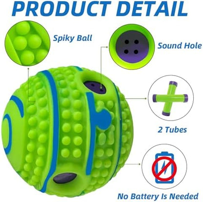 Spiky Interactive Dog Toys Ball, XL, 5.51 in (14 cm) - Image 2