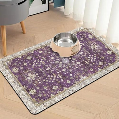 Pet Food Mats for Floor, Absorbent Dog Mat for Food and Water Dispenser Mat, Dog Food Mat Quick Dry Cat Food Mat Pet Supplies - Image 2