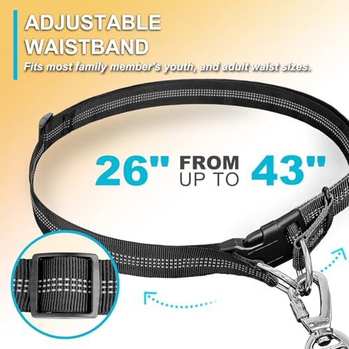 Laqibak Hands Free Dog Leash,Adjustable Waist Leash for Dog,4.2-6.7 Feet - Image 2