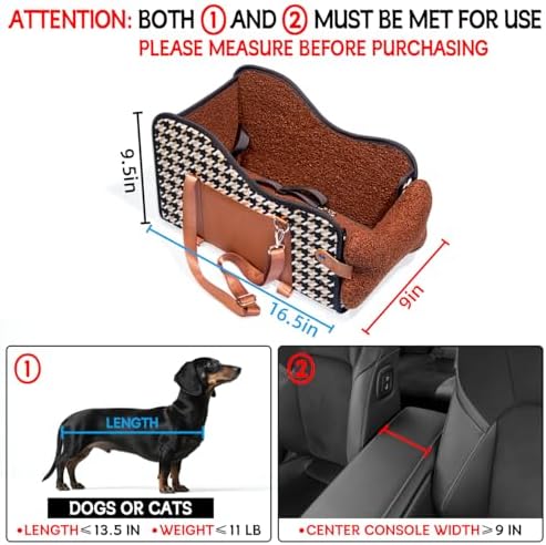 TKYZ Center Console Dog Car Seat for Small Dogs,for Car/SUV/Small Truck - Image 2