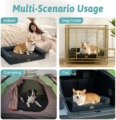 COZY KISS Orthopedic Dog Bed for Medium Small Size Dogs, U Shaped 30x20 in - Image 6