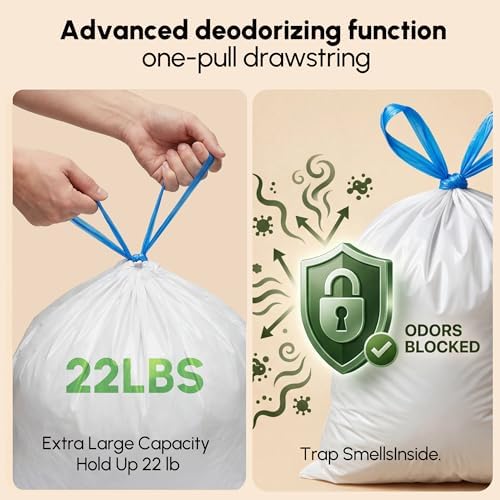 120 Count 21.65" x 11" Cat Litter Box Liners for Self Cleaning Litter Box, Extra Thick Heavy Duty Cat Litter Bags Replacement, 6-8 Gallons of Capacity - Image 5