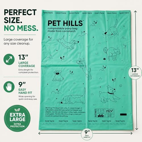 Heavy Duty Compostable Dog Poop Bags – 120 Count, Extra Thick 20 Micron, Leakproof & Unscented, Fits All Dispensers, Plant-Based Cornstarch, TÜV OK Compost HOME Certified - Image 5
