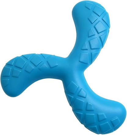 Ultra Durable Y-Shape Dog Chew Toy for Teeth Cleaning - Non-Toxic Rubber Interactive Tug of War & Fetch Toy for Medium & Large Dogs((Blue)