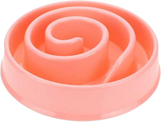 WenYing Slow Feeder Puzzle Dog Bowls, Interactive Bloat Stop Busy Bowl, Food Water Fun Feeding, Non-Slip Anti Choke Healthy Diet Bowls (Pink 2)