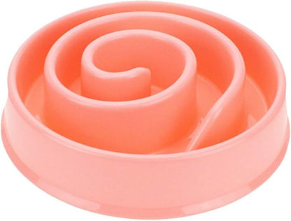 WenYing Slow Feeder Puzzle Dog Bowls, Interactive Bloat Stop Busy Bowl, Food Water Fun Feeding, Non-Slip Anti Choke Healthy Diet Bowls (Pink 2)