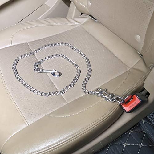 Stainless Steel No Chew Dog Car Seatbelt Pet Vehicle Safety Restraint Cable - Image 5
